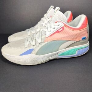 PUMA Court Rider Men's Basketball Sneaker White Multicolor Shoes Size 14